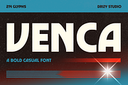 Venca – Bold Casual Font, a Sans Serif Font by Drizy (Thumbnail 1 of 8)