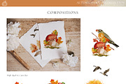 Autumn Serenity Watercolor Clipart, a Graphic by Julia Dreams (Thumbnail 11 of 12)
