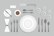 Table setting, a Graphic by Volyk