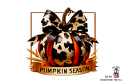 Cow Print Pumpkin Season PNG Bundle, a Graphic by Clipart Studio (Thumbnail 5 of 11)