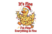 Funny Christmas Goose PNG, an Illustration by Designking (Thumbnail 3 of 6)