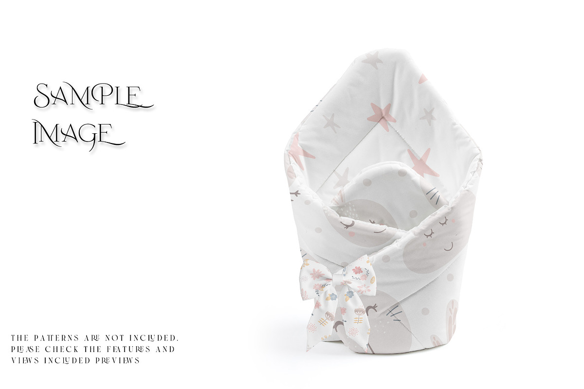 Swaddle Wrap Blankets Minky & Muslin, a Mockup by mock-ups (Photo 9 of 31)
