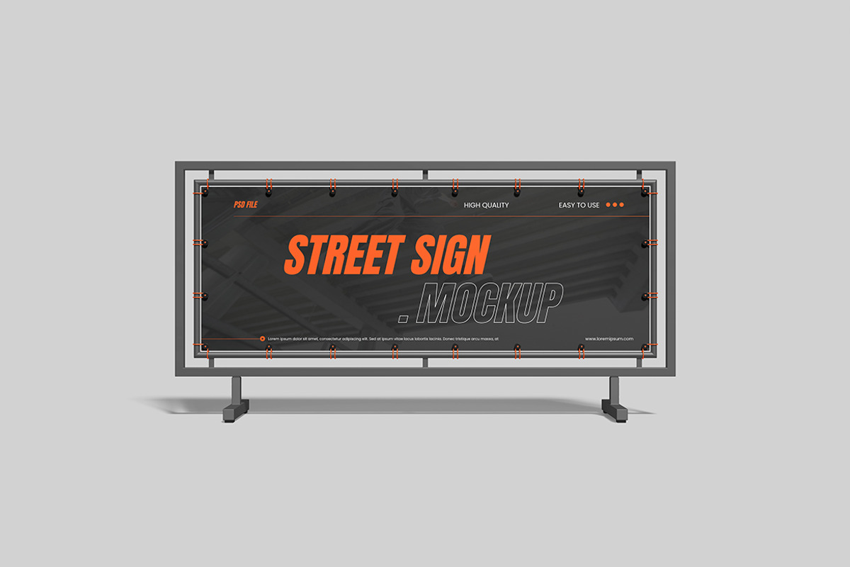 Street Sign Mockup, a Product Mockup by bimockup (Photo 2 of 6)