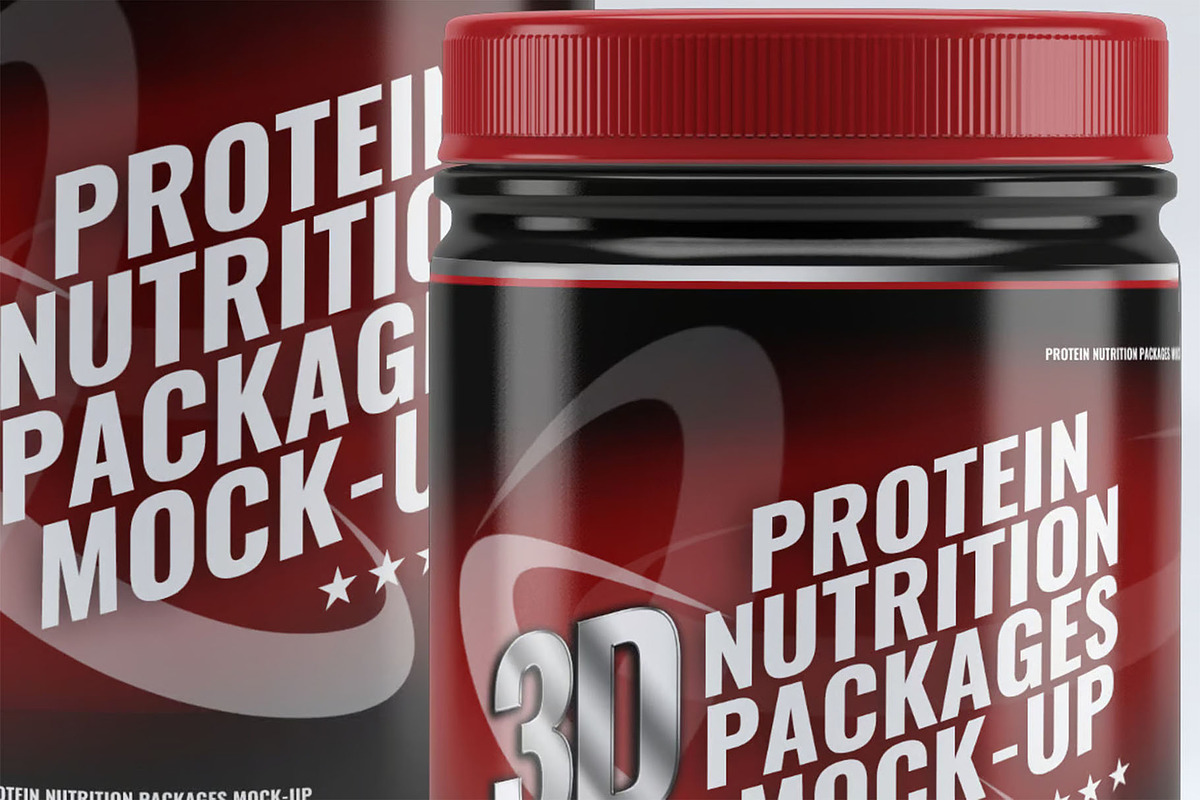 Sport Nutrition Packages Mock-Up, a Packaging Mockup by DesignRushMarket (Photo 7 of 7)