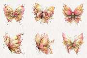 Whimsical Spring Butterfly Clipart, an Illustration by CreationArt (Thumbnail 3 of 10)