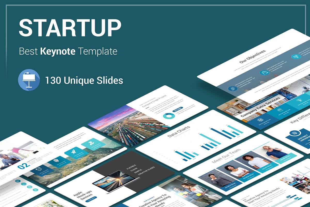 Best Startup Keynote Template, a Presentation Template by SlideOne (Photo 1 of 12)