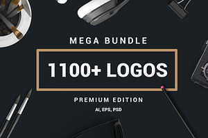 MEGA BUNDLE 1100 Logos & Badges