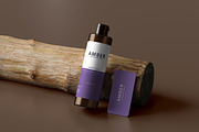 Amber Glass Bottle Mockup, a Cups & Container Mockup by pmvch (Thumbnail 5 of 15)