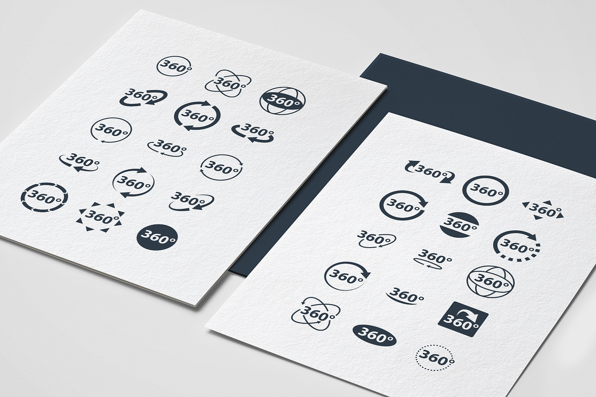 360 Virtual Reality Icons in Vector, an Outline Icon by Plaid4You (Photo 5 of 6)