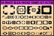 Ornate Vintage Black Frame Vector Se, an Illustration by BIPLOB EXPERT (Thumbnail 1 of 4)