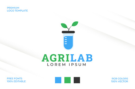 Agriculture Lab Logo Template