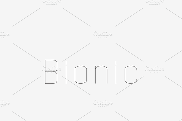 Bionic - Laser, Craft Cutter Font preview 6