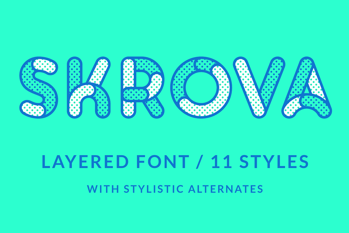 Skrova layered font