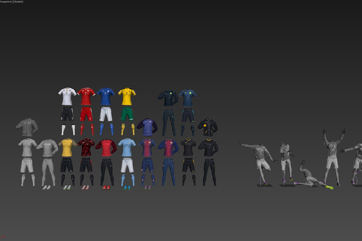 Male mannequin Football pack 3D, a Characters & Person 3D Model by mrGarret (Photo 16 of 17)