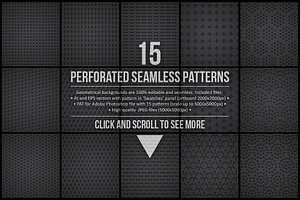 15 Seamless Perforated Patterns