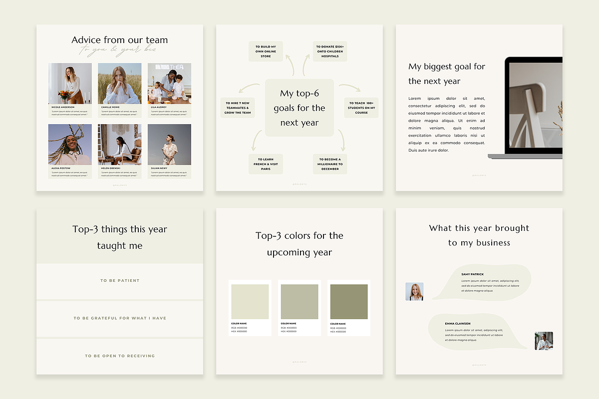 Year In Review Instagram Templates, a Social Media Template by Ralony (Photo 7 of 11)