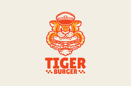 Tiger Burger Logo Template