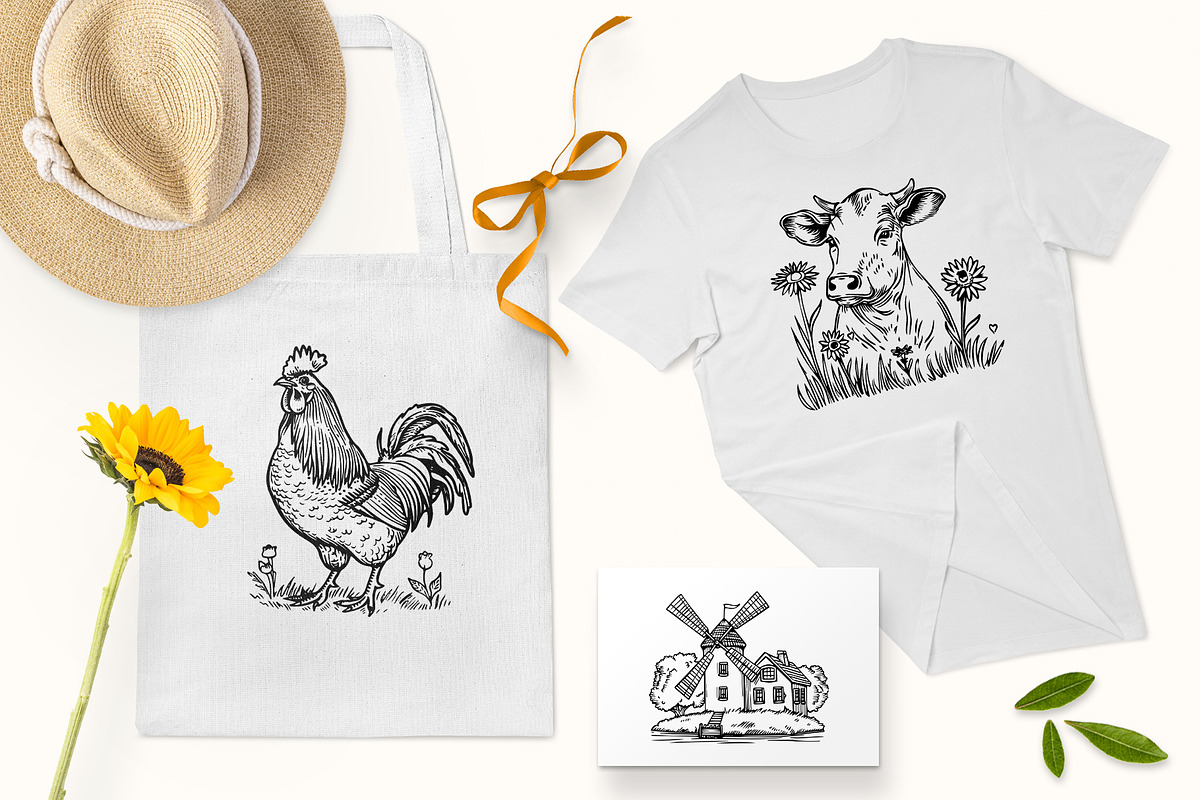 Farm life illustration set, an Object Graphic by NatalieArtShop (Photo 8 of 10)