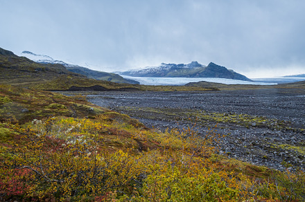 Beautiful autumn view from Múlagljúfur Canyon to Fjallsárlón, a Nature Photo by YuriyB