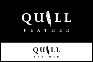 Quill Logo With Feather Pen, a Branding & Logo Template by Atlantis X Nurman Arbai