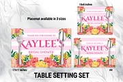 Flower Stripes Table Setting Set, a Templates & Theme by DickyJiang Illustrations (Thumbnail 3 of 3)