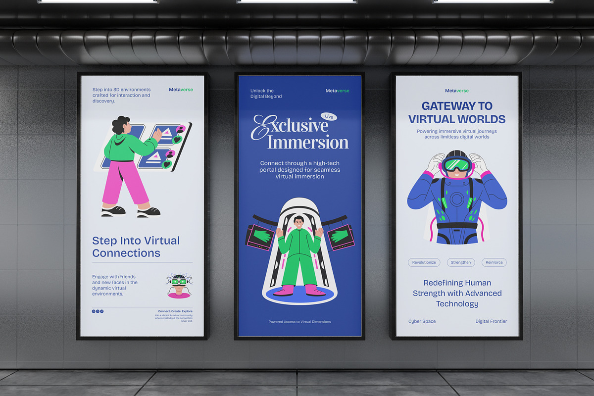 Metaverse Technology Illustration, a Technology Illustration by Creative Stall (Photo 3 of 9)