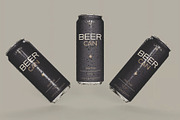 Beer or Soda Cans with Drops Mockup, an Advertising Mockup by skybluecreative (Thumbnail 3 of 3)