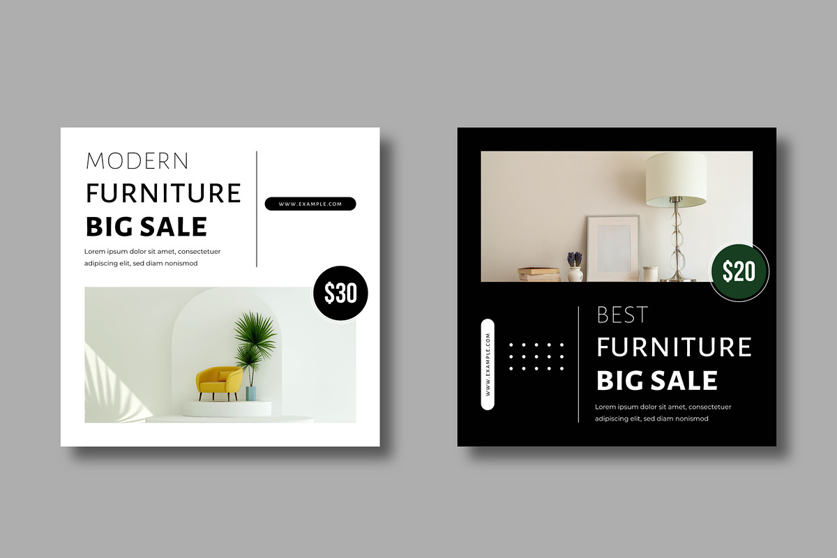 Modern Furniture Sale Social Media, a Social Media Template by MightyDesign (Photo 3 of 8)