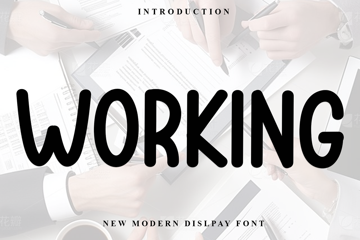Working, a Script Font by InermediaSTUDIO (Photo 1 of 8)