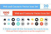 Web and Contacts Vector icons set, an Outline Icon by FourLeafLover (Thumbnail 1 of 3)