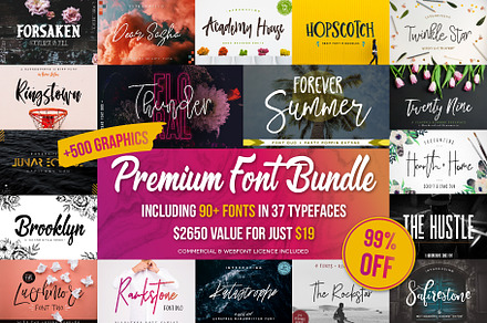 Premium Font Bundle, a Script Font by Flycatcher Design