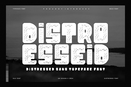 Distro Esseid - Distressed Font, a Sans Serif Font by QR Design Studio