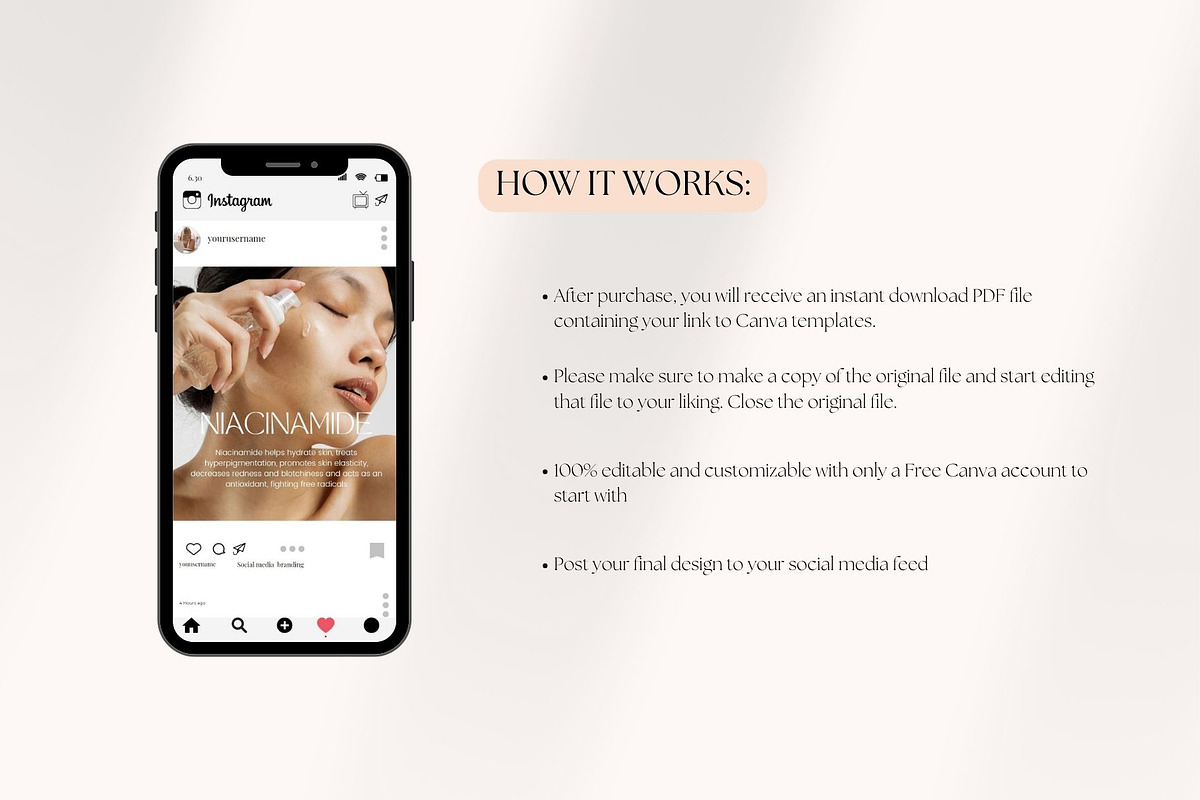 SKINCARE SOCIAL MEDIA KIT CANVA, a Social Media Template by Deepa Template Studio (Photo 6 of 6)