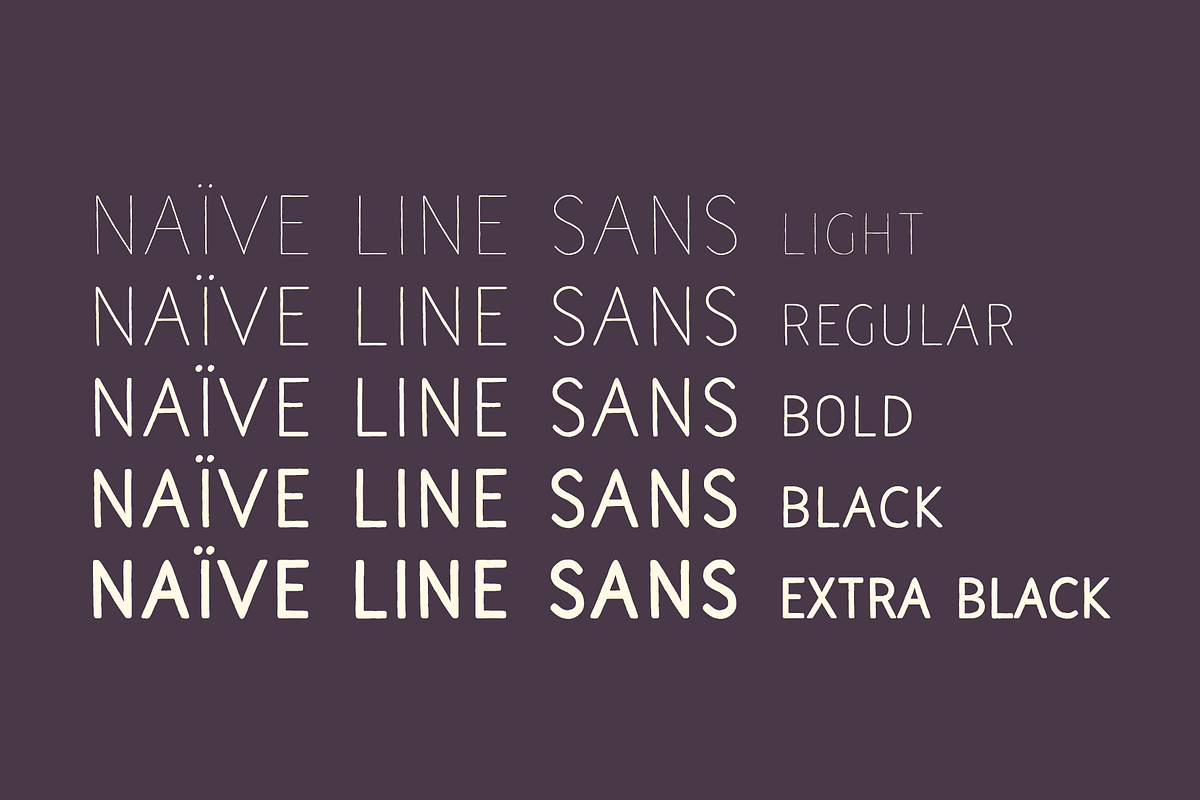 Naive Line Sans Font Collection, a Sans Serif Font by S&C Type (Photo 2 of 10)