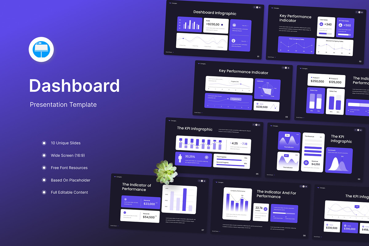 Dashboard Presentation Keynote, a Presentation Template by Antstheme (Photo 1 of 3)