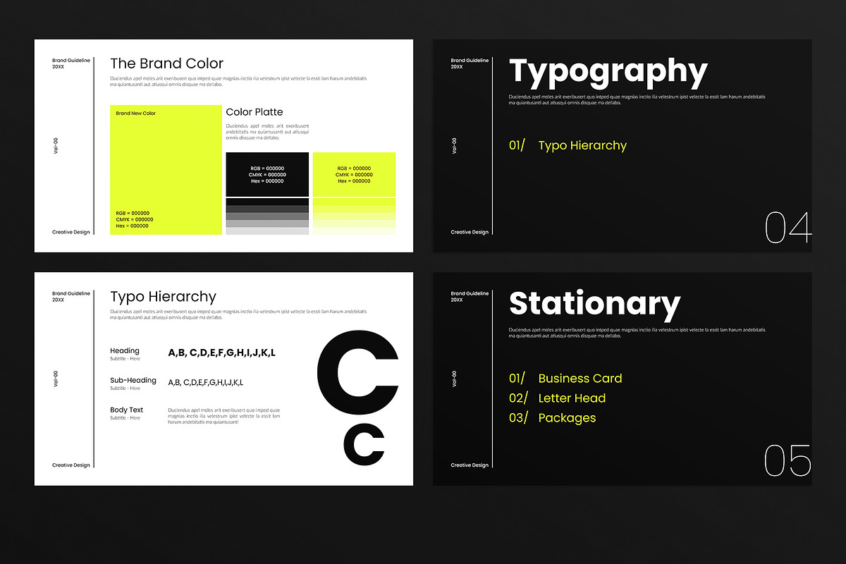 Brand Guideline Template, a Presentation Template by E-Type (Photo 4 of 6)