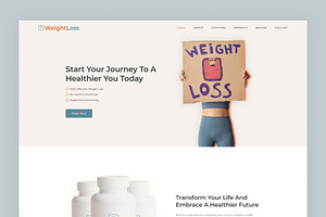 WeightLoss – Product Landing HTML, a HTML Template by TemplatesJungle