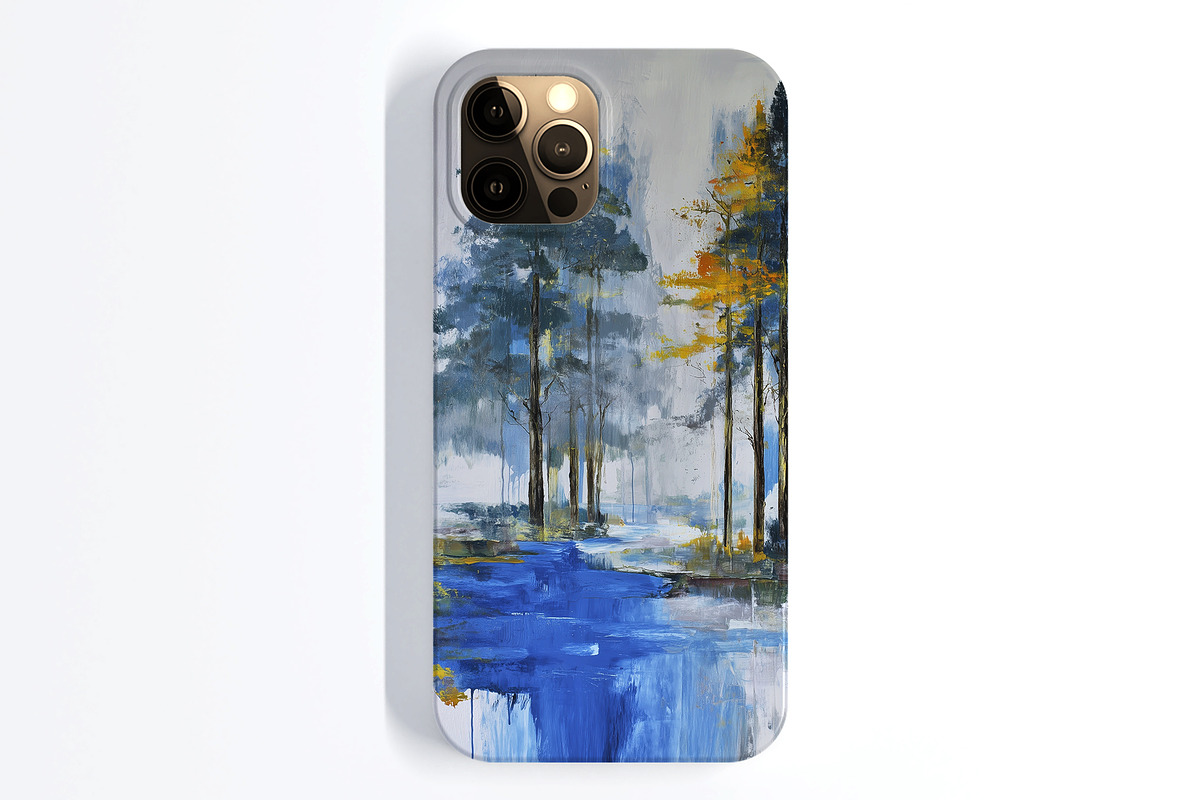Blue Forest Landscape Art, a Decorative Illustration by Housui Patterns (Photo 10 of 12)
