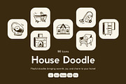 House Doodle Icon, a Solid Icon by Vectors Market (Thumbnail 1 of 8)