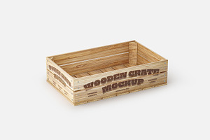 Wooden Crate Mockup Set