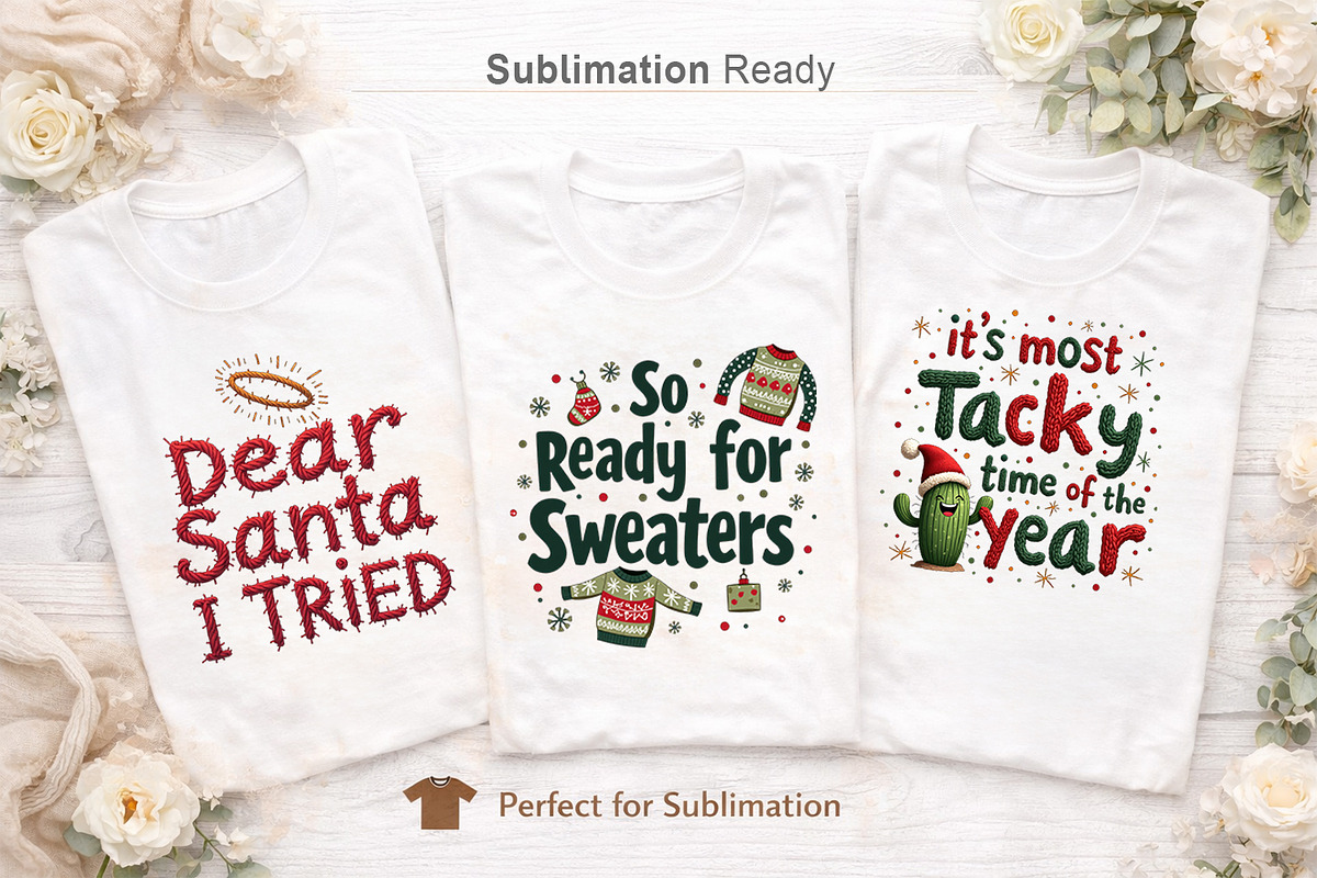 40 Ugly Cute Christmas Quotes, an Illustration by Artnoy (Photo 5 of 8)