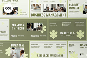 Business Management Google Slide, a Presentation Template by graphicook