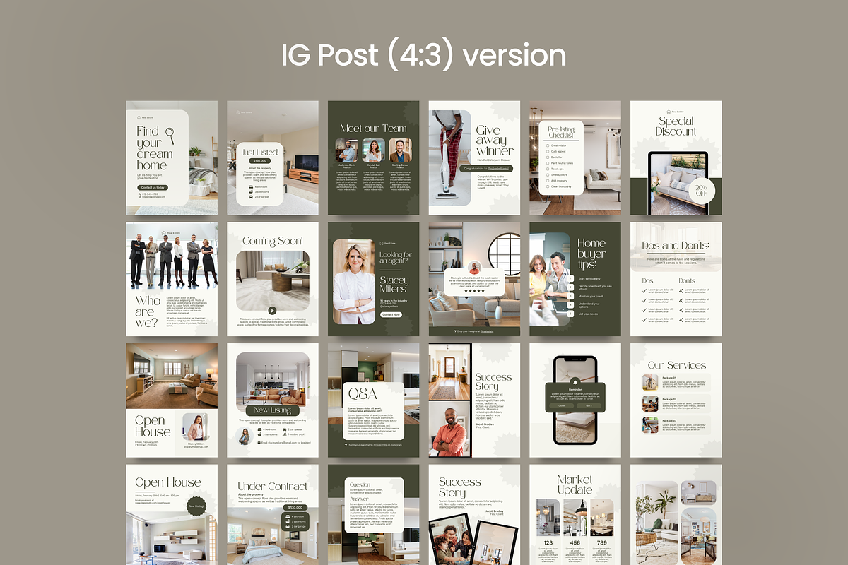 Real Estate Instagram Canva, a Social Media Template by Studio B | Canva Template (Photo 5 of 10)
