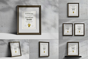 Letter Certificate Partout Mockup, an Advertising Mockup by Se٧enStudio