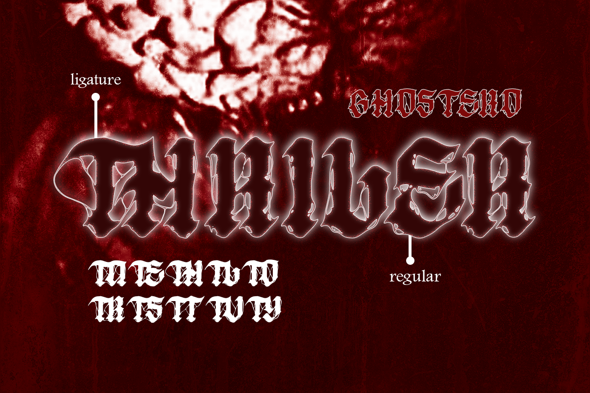 Ghostero - Horror Display, a Font by Pandeka Studio (Photo 5 of 12)