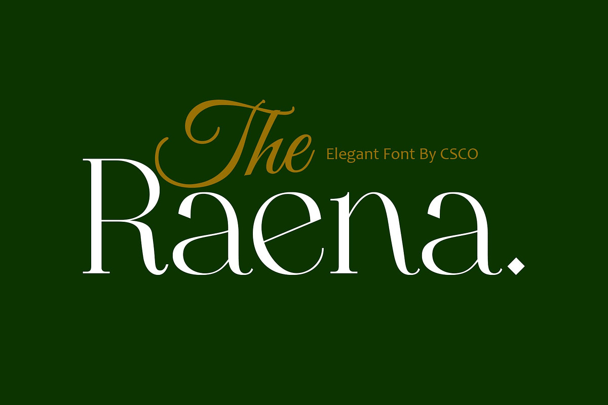 Raena – Elegant Font, a Serif Font by Craft Supply Co. (Photo 1 of 8)