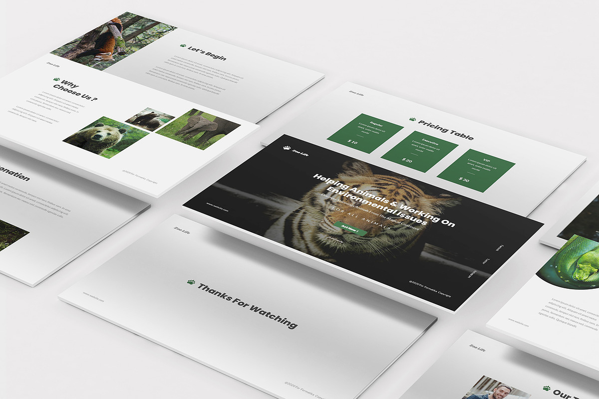 Zoo Google Slides Template, a Presentation Template by Formatika Studio