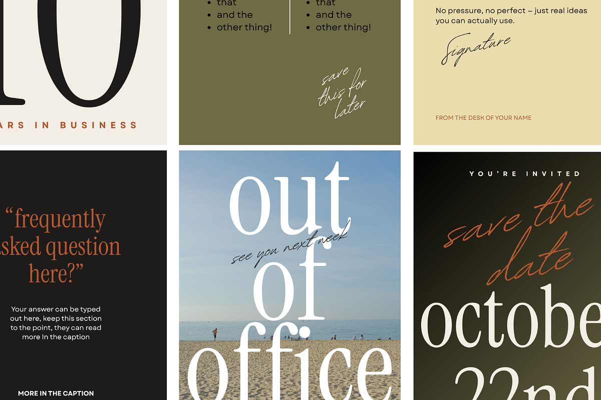 FOLIO | Canva Instagram Templates, a Social Media Template by Small Studio (Photo 3 of 6)