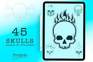 Skull Brush Stamp Set For ProCreate!