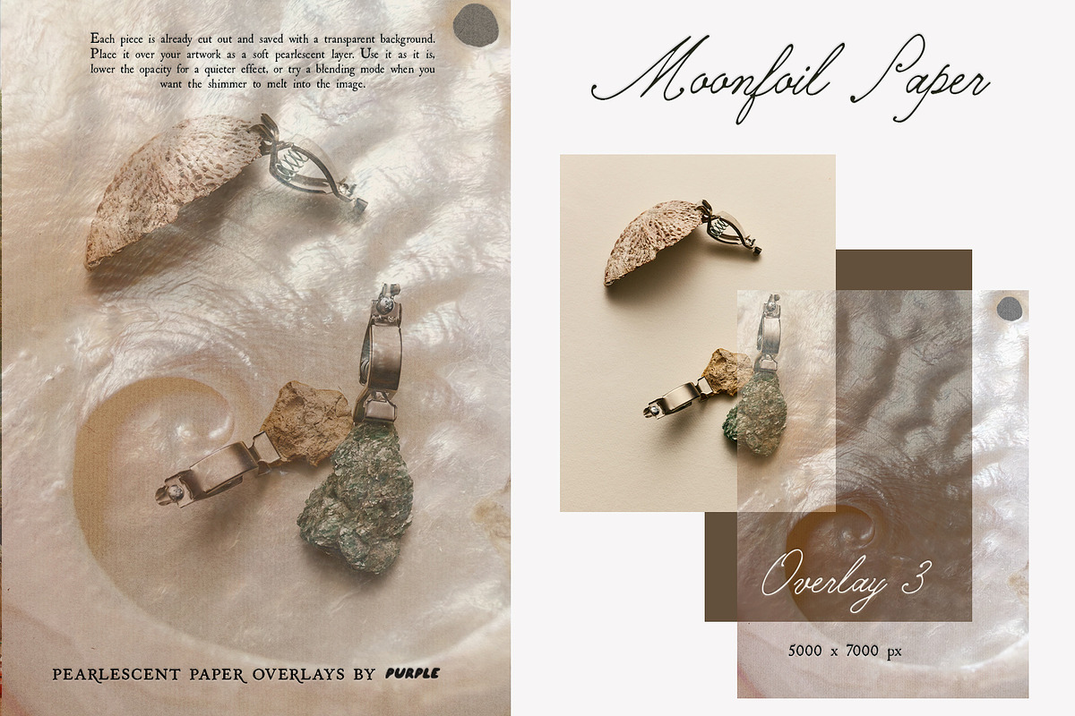 Moonfoil Paper: Pearlescent Overlays, a Texture Graphic by Purple (Photo 5 of 19)